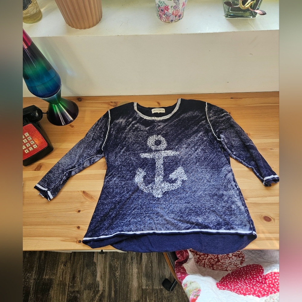 Cotton Country Anchor Sweater in M